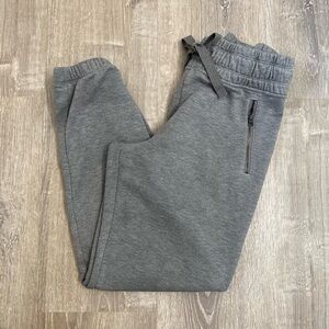 Athleta Womens Bounce Back Gray Jogger Sweatpants with Zip Pocket | Medium